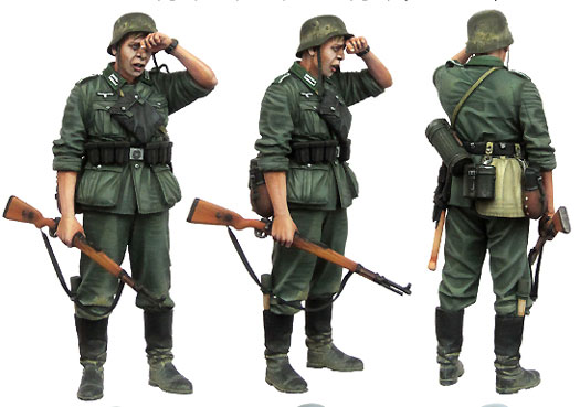 1//35 Scale Resin Figure Model Kit German Infantryman WW2 EM-35142