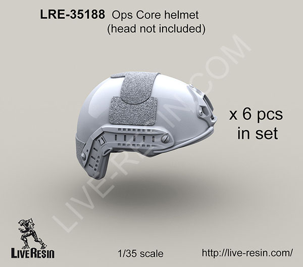 Live Resin 1/35 Airframe Helmet and Choops Set w/Helmet Covers & Heads 4 sets 