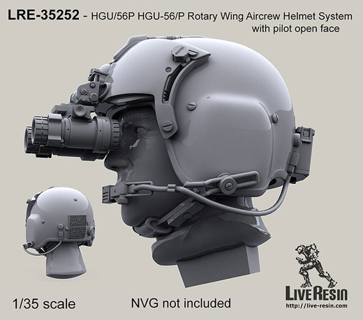 Live Resin 1/35 ANVIS-9 Aviator Night Goggles for HGU-56/P Helmet &Battery Case 