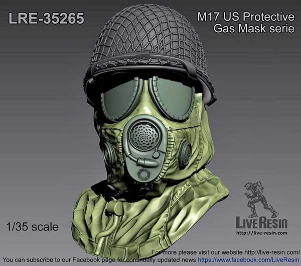 Long Tube Live Resin 1/35 Russian Military Gas Masks PMG-2 with EO-16 Filter 